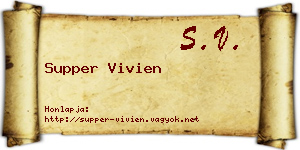 Supper Vivien névjegykártya